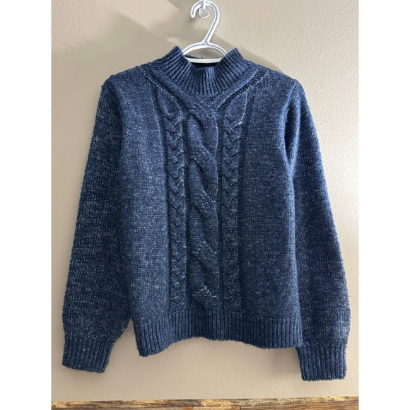 NWT Banana Republic Cable Knit Mock Neck Sweater - Picture 2 of 5